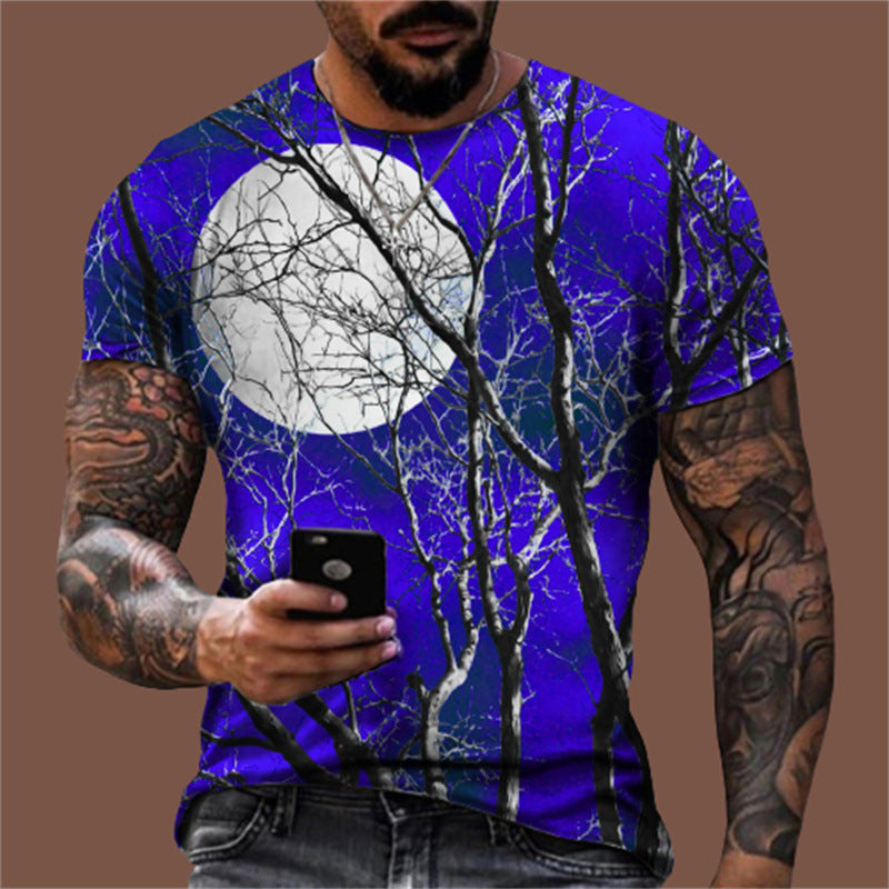 Men's Graphic T-Shirt – Digital Print, Relaxed Summer Fit