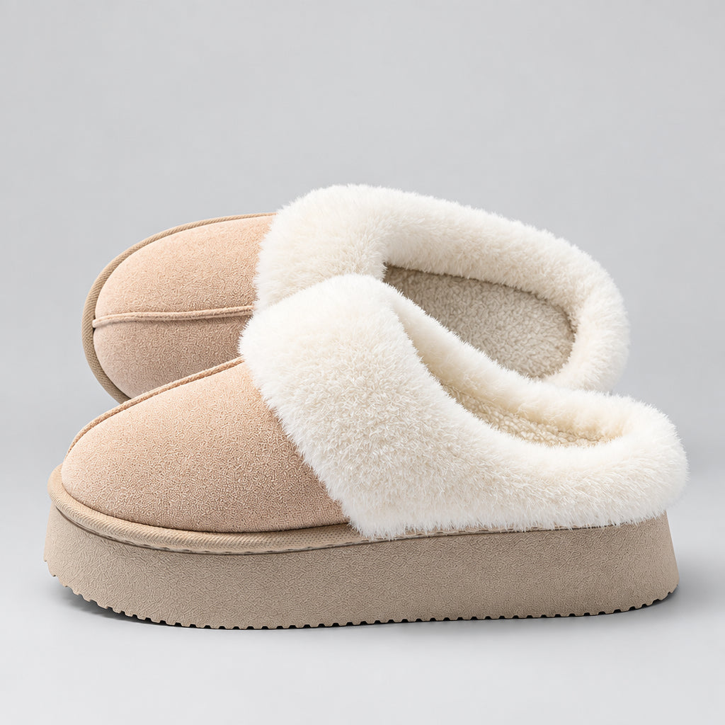 Women's Thick Sole Indoor Slipper – Anti-Slip Cozy Lined Comfort