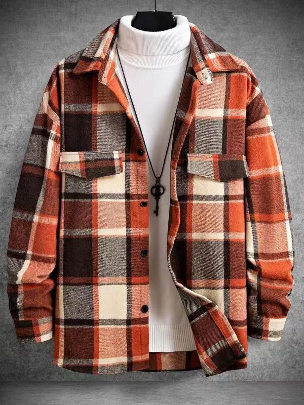 Men's Flannel Shirt – Plaid, Relaxed Fit, Brushed Cotton