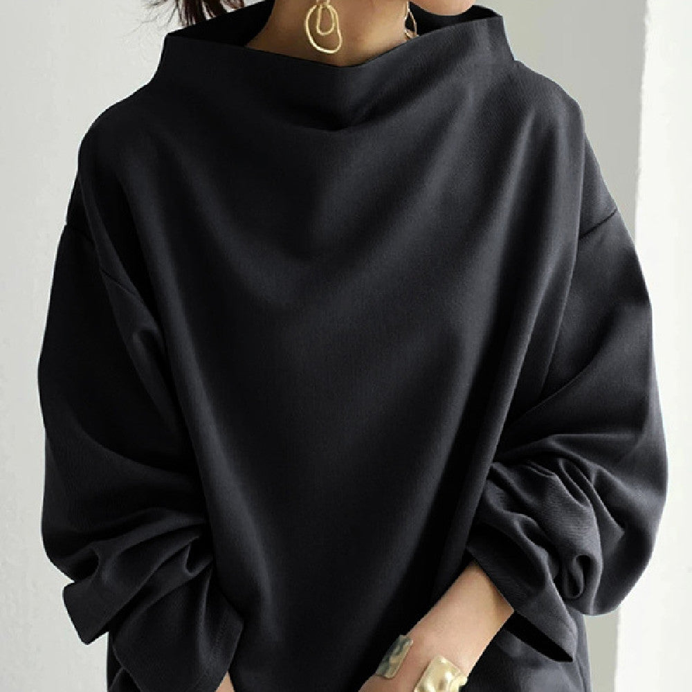 Loose Knit Sweater for Women – Relaxed Fit, Wide Sleeves, Cotton Blend