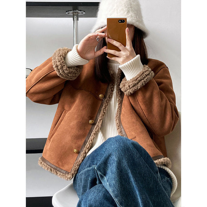 Sleeveless Plush Winter Coat for Women – Thick Faux Fur Outerwear