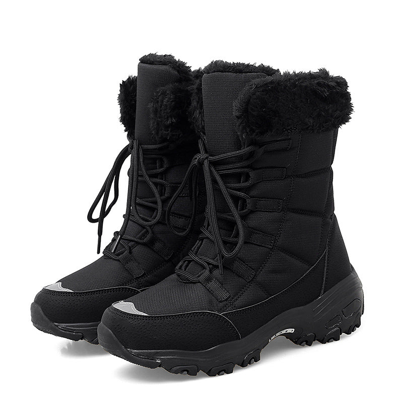 Women's Ankle Snow Boot – Quilted, Plush Lined, Chunky Sole