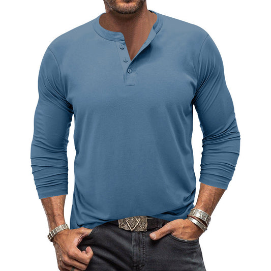 Men's Slim Fit Long Sleeve T-Shirt – Soft Cotton Crew Neck Pullover