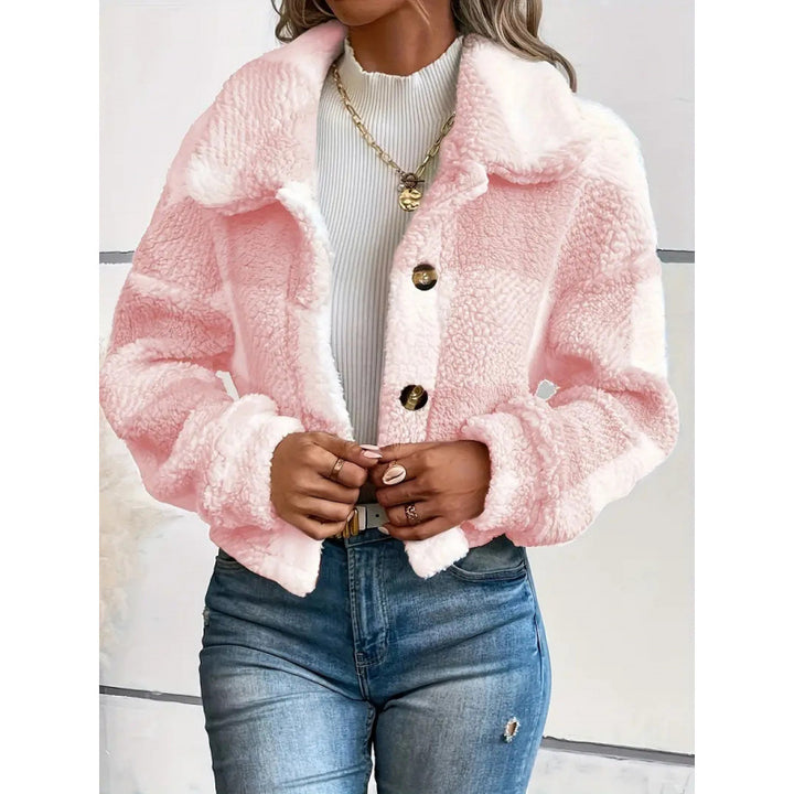 Women's Plaid Plush Cardigan Coat – Button Front, Thick Cozy Layer
