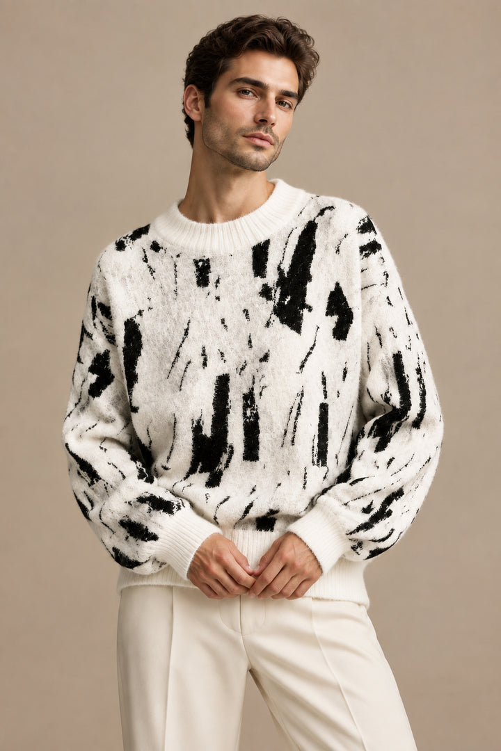Men's Fleece-Lined Pullover Sweater – Thick Relaxed Fit Comfort