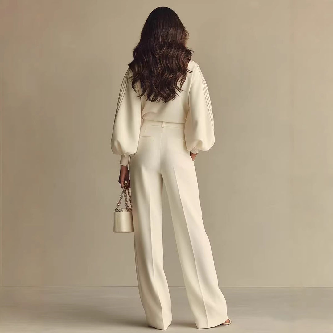 Women's Two Piece Lounge Set – Soft Stretch Sweatshirt & Pants