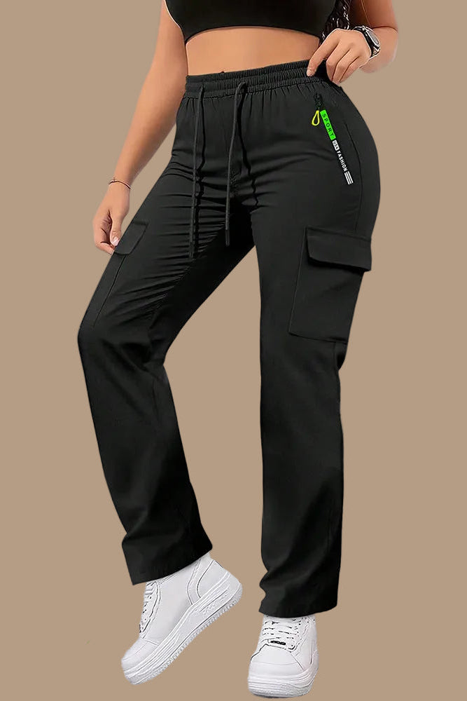 Women's Casual Cotton Pants – Relaxed Straight-Leg with Large Pockets