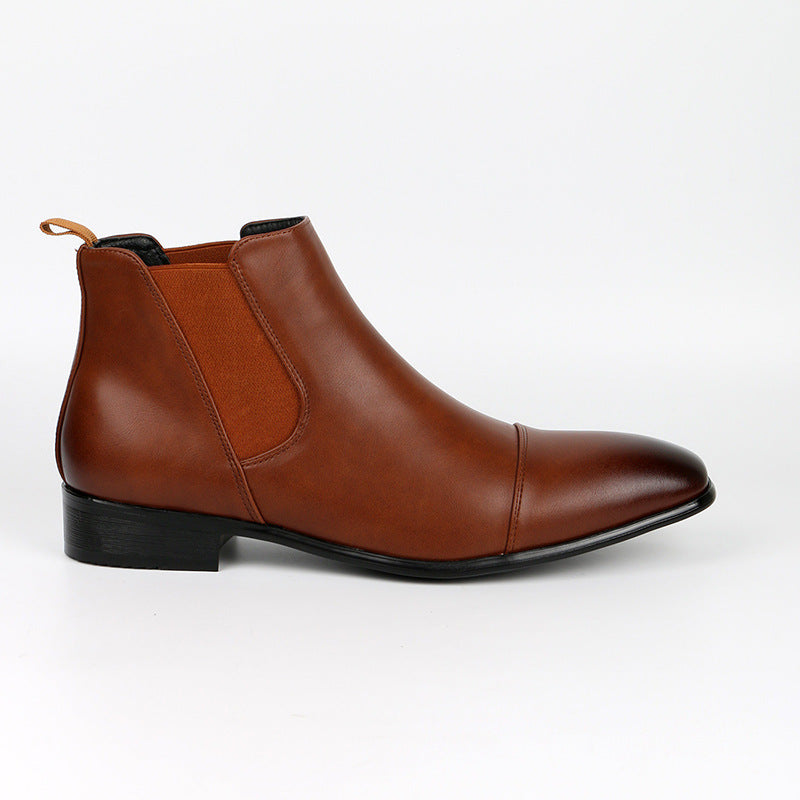 Men's Chelsea Boot – Retro Square Toe Low Heel Design
