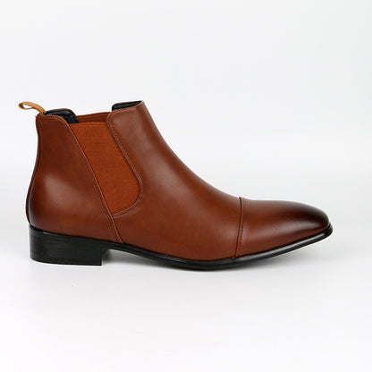 Men's Chelsea Boot – Retro Square Toe Low Heel Design