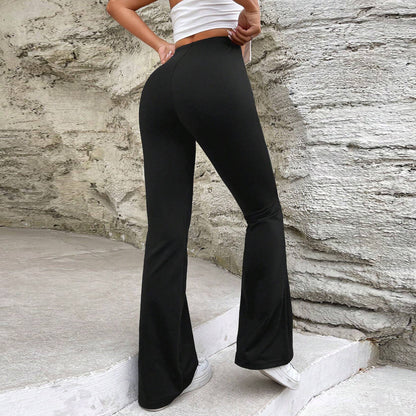 Women's Bootcut Trouser in Stretch Fabric – V-Waist, Subtle Flare
