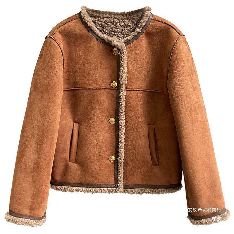 Sleeveless Plush Winter Coat for Women – Thick Faux Fur Outerwear