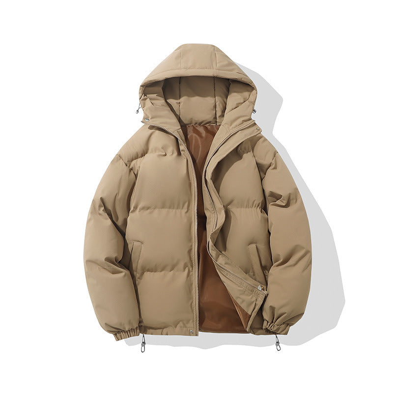 Women's Padded Hooded Jacket – Silk Cotton, Relaxed Fit, Drawcord Hem