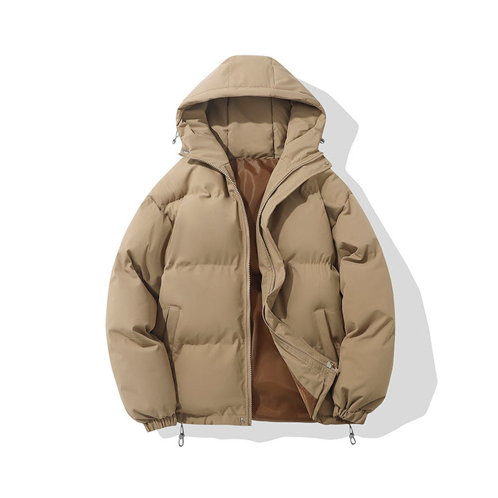 Women's Padded Hooded Jacket – Silk Cotton, Relaxed Fit, Drawcord Hem