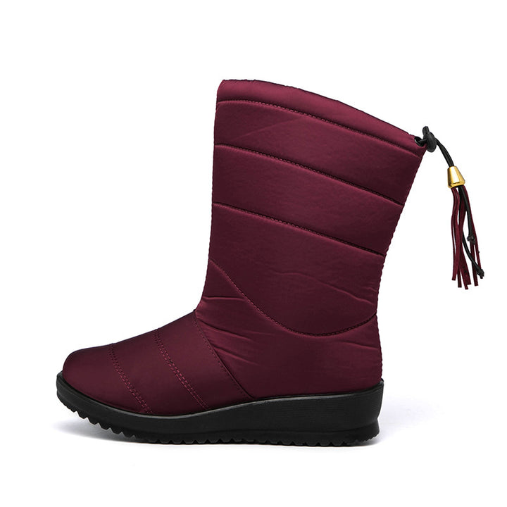 Women's Quilted Mid-Calf Boot – Waterproof Shell, Tassel Detail