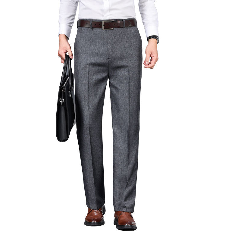 Men's Straight-Cut Dress Trouser – Refined Easy-Care Winter Weight