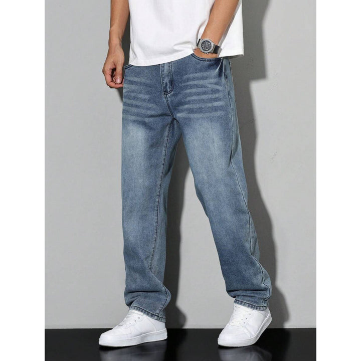 Men's Wool-Lined Straight-Leg Jeans – Relaxed Loose Fit