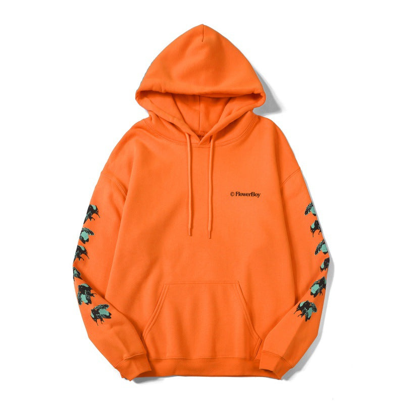 Men’s Cotton Hoodie – Bee Graphic, Relaxed Fit, Unisex Style