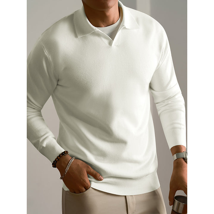 Men's Wool Sweater – Close-Fit Long Sleeve Classic Knit