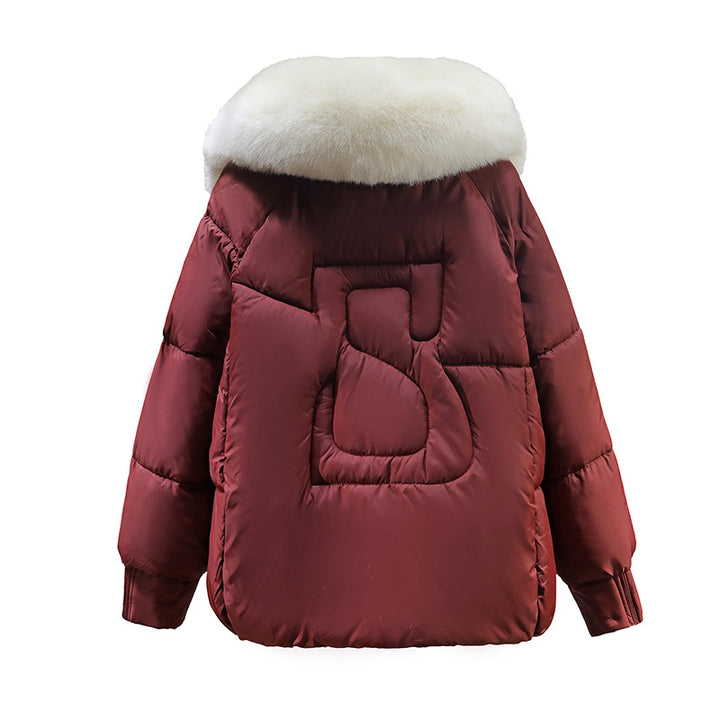 Women's Luxury Fur Collar Coat – Removable Collar, Regular Fit