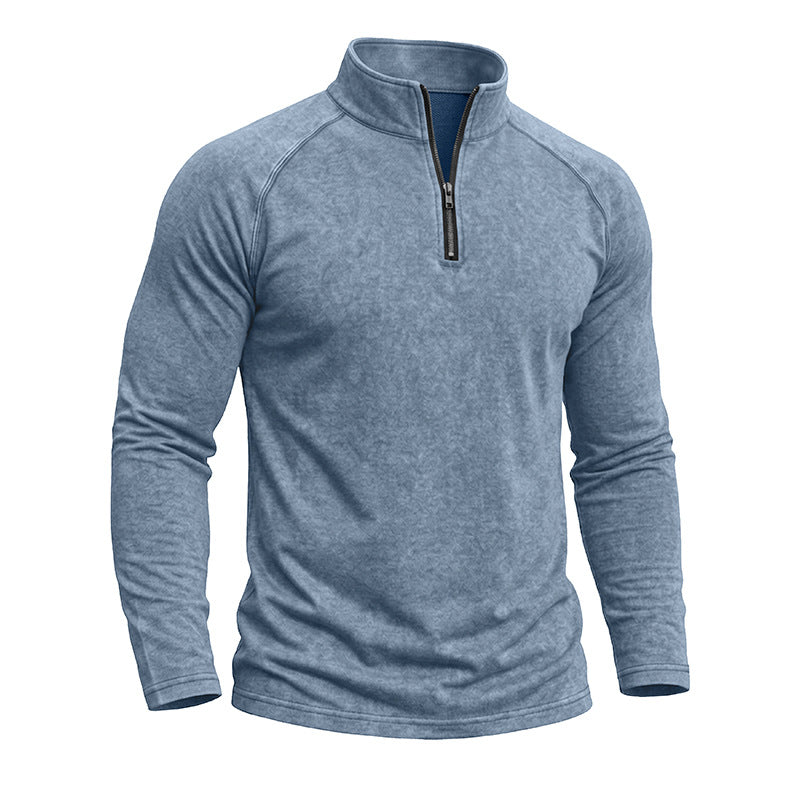 Men's Distressed Retro Washed T-Shirt – Cotton Blend Slim Fit