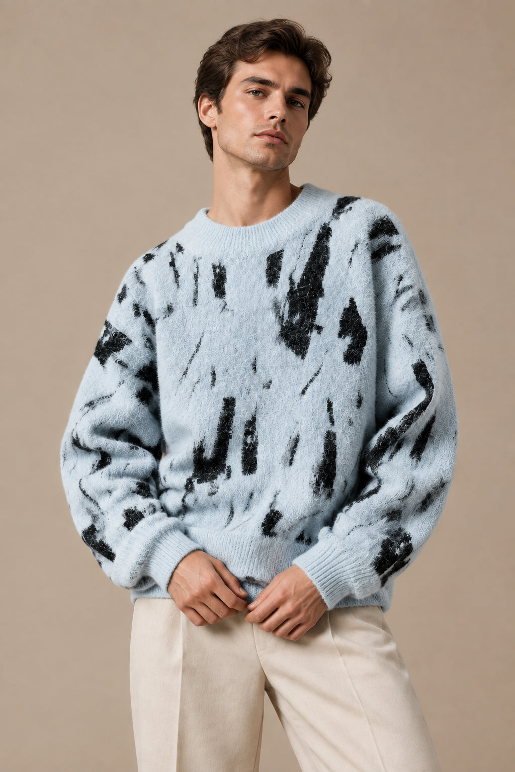 Men's Fleece-Lined Pullover Sweater – Thick Relaxed Fit Comfort