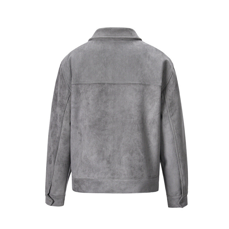 Men's Cotton Zip Jacket – Retro Multi-pocket Design