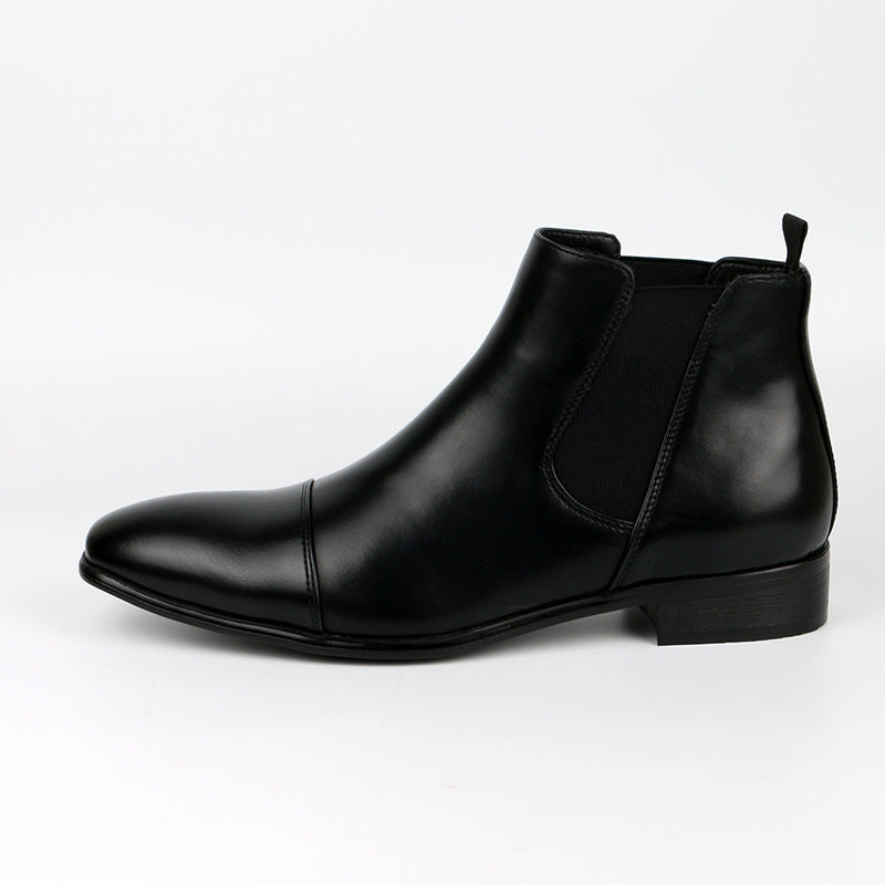Men's Chelsea Boot – Retro Square Toe Low Heel Design