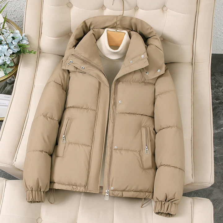 Women's Cropped Padded Coat – Ultra Short Solid Silhouette