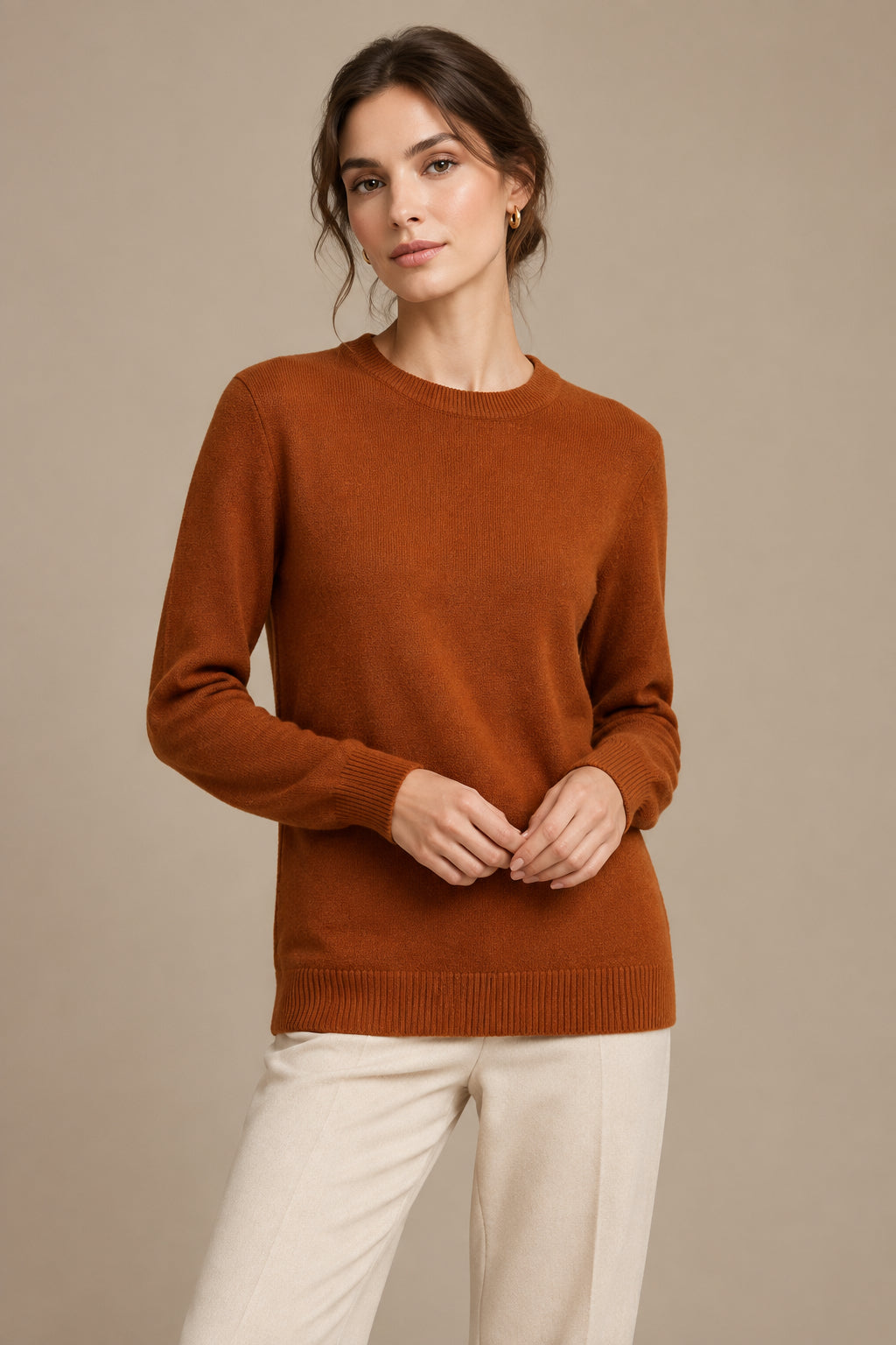 Women's Sweater – Soft Knit Crew Neck Pullover