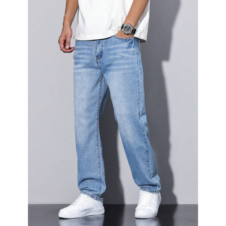 Men's Wool-Lined Straight-Leg Jeans – Relaxed Loose Fit