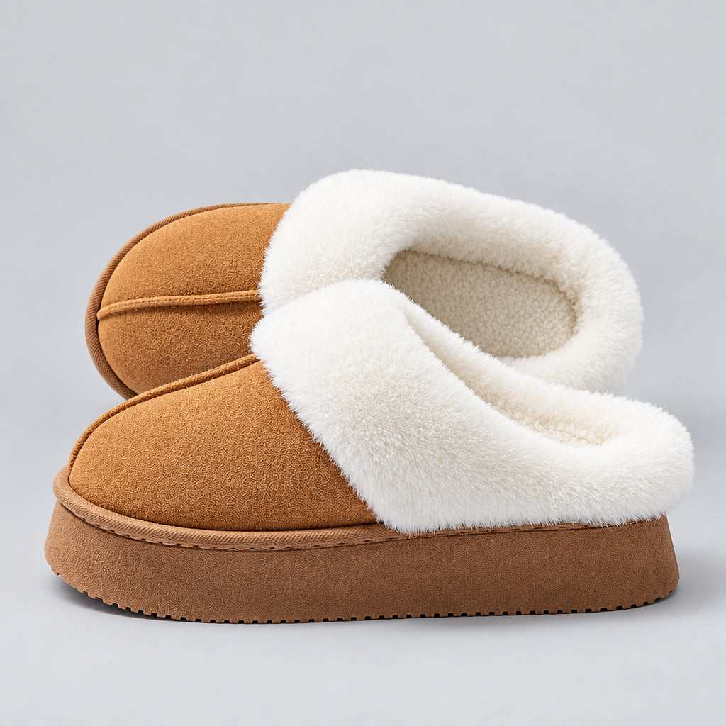 Women's Thick Sole Indoor Slipper – Anti-Slip Cozy Lined Comfort