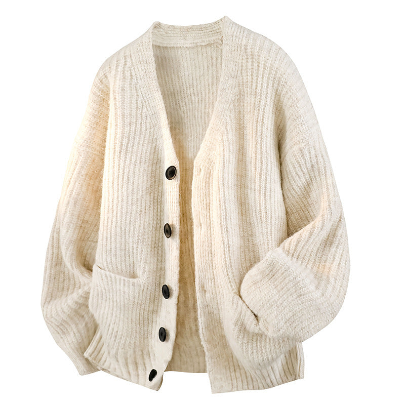 Men's Knit Cardigan Sweater – Soft Cotton Blend, Relaxed Fit Layers