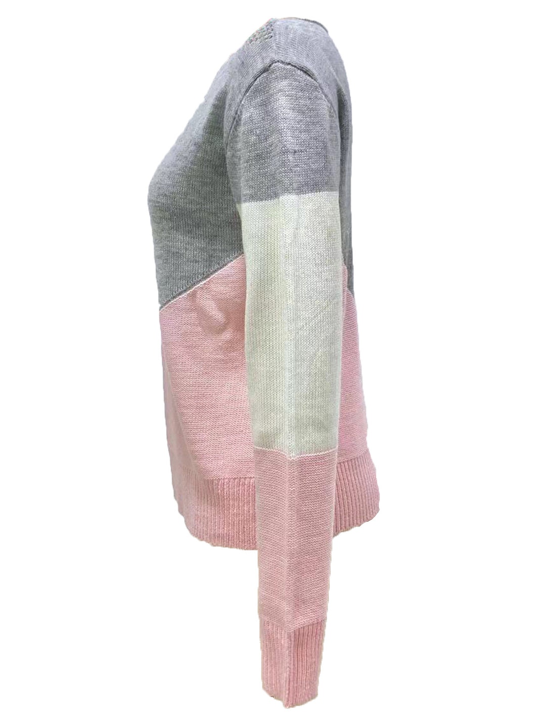 Women's Colorblock Sweater – Lightweight Knit Pullover Top