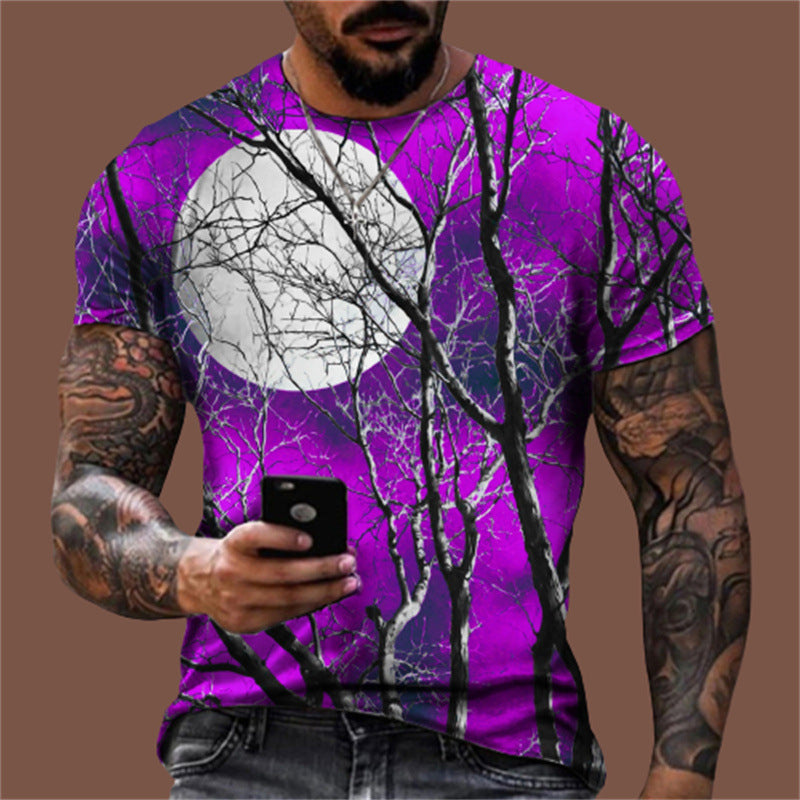 Men's Graphic T-Shirt – Digital Print, Relaxed Summer Fit