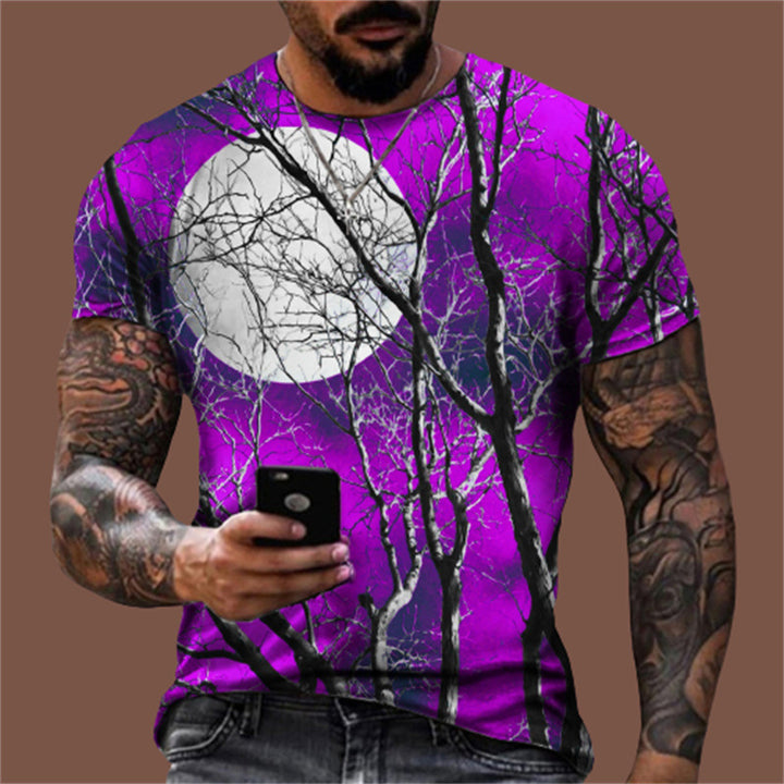 Men's Graphic T-Shirt – Digital Print, Relaxed Summer Fit