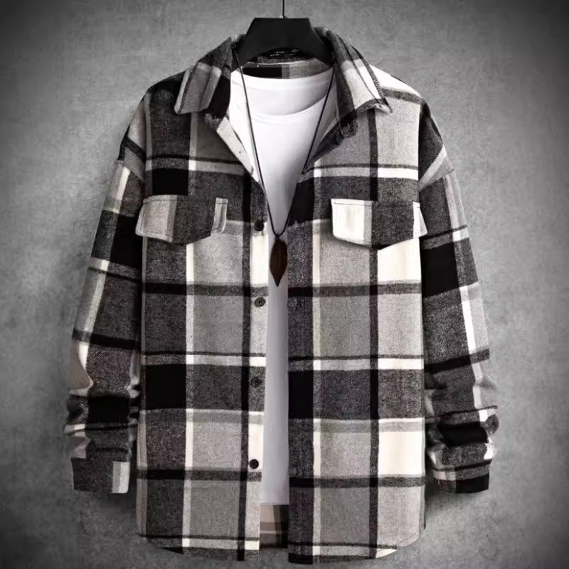 Men's Flannel Shirt – Plaid, Relaxed Fit, Brushed Cotton