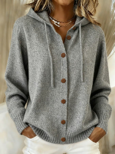 Women's Relaxed-Fit Cardigan Hoodie – 3D Digital Print, Extra Thick