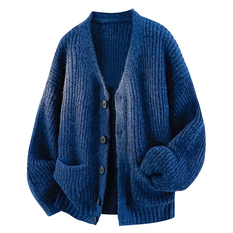 Men's Knit Cardigan Sweater – Soft Cotton Blend, Relaxed Fit Layers