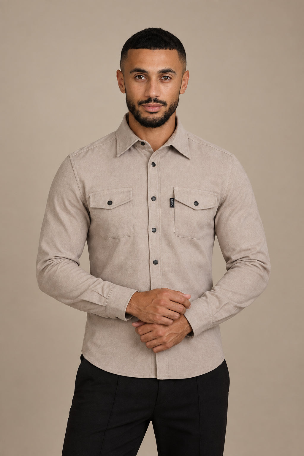 Men's Brushed Cotton Slim Fit Shirt – Thickened Casual Design