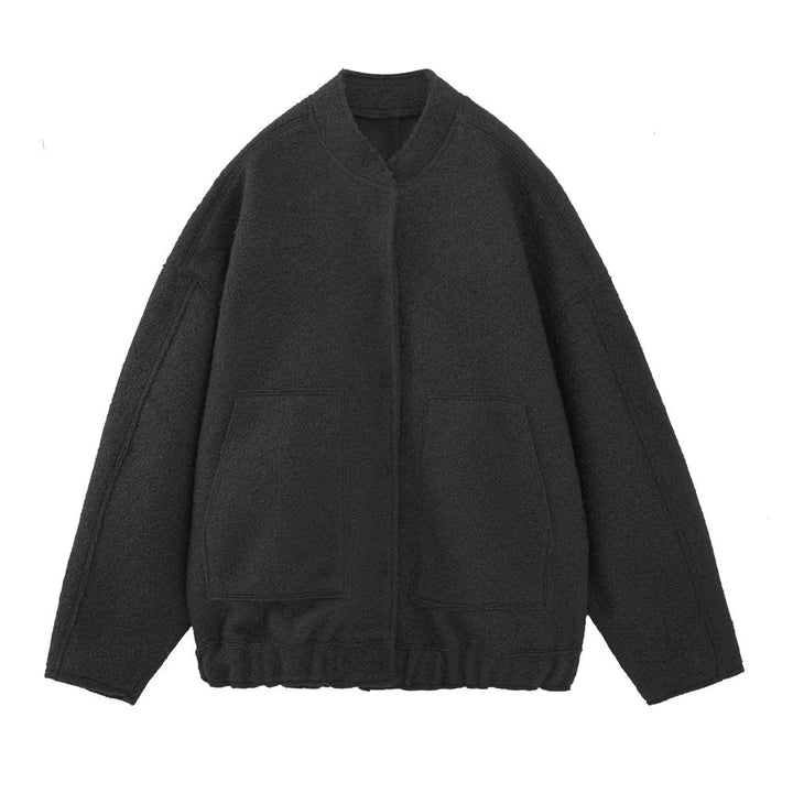 Women's Bomber Jacket Coat – Relaxed Fit with Utility Pockets