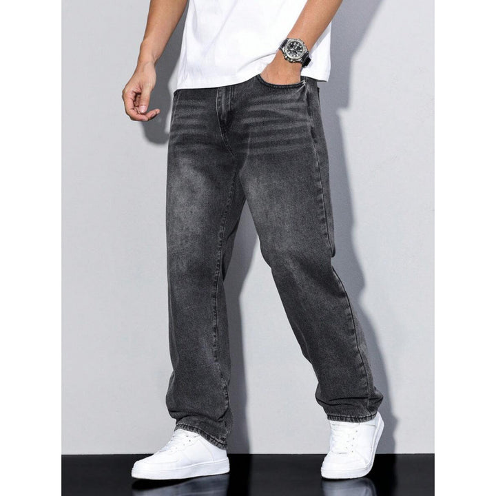 Men's Wool-Lined Straight-Leg Jeans – Relaxed Loose Fit