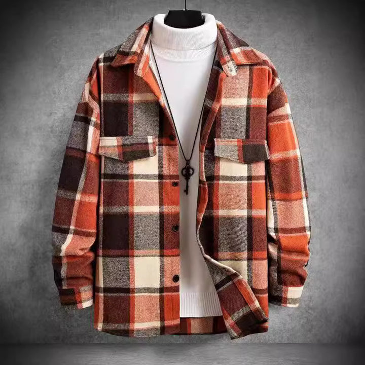 Men's Flannel Shirt – Plaid, Relaxed Fit, Brushed Cotton