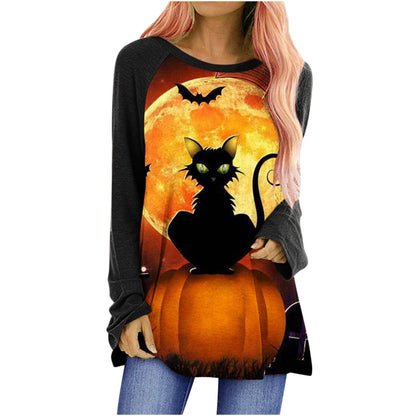 Women's Long Sleeve Cotton T-Shirt – Relaxed Fit Round Neck Essential