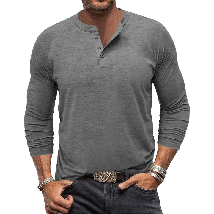 Men's Slim Fit Long Sleeve T-Shirt – Soft Cotton Crew Neck Pullover
