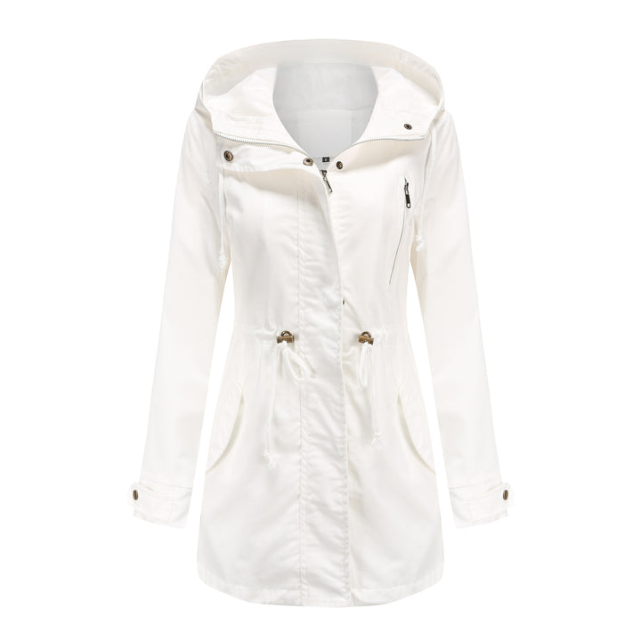 Women's Anorak Coat – Cotton, Mid-Length, Pockets, Straight Fit