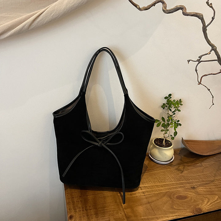 Bucket Shoulder Bag for Women – Soft Vegan Leather, Double Straps