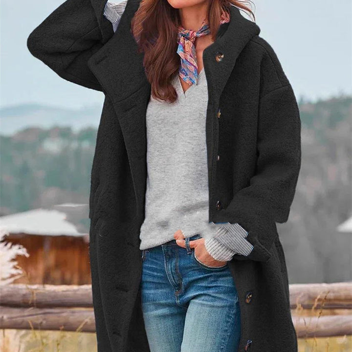Women's Tweed Medium-Length Coat – Tailored Structured Outerwear