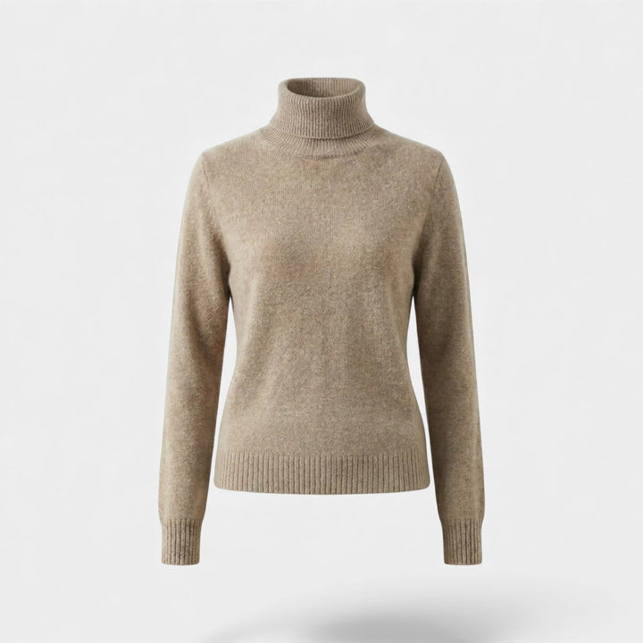 Women's Wool Blend Roll Neck Jumper – Relaxed Fit
