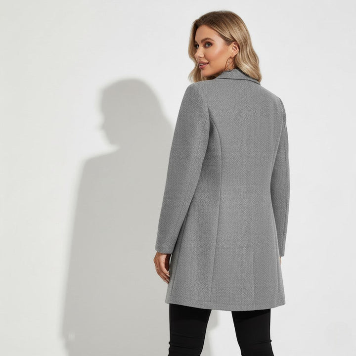 Women's Long Wool Coat – Fitted with Side Pockets