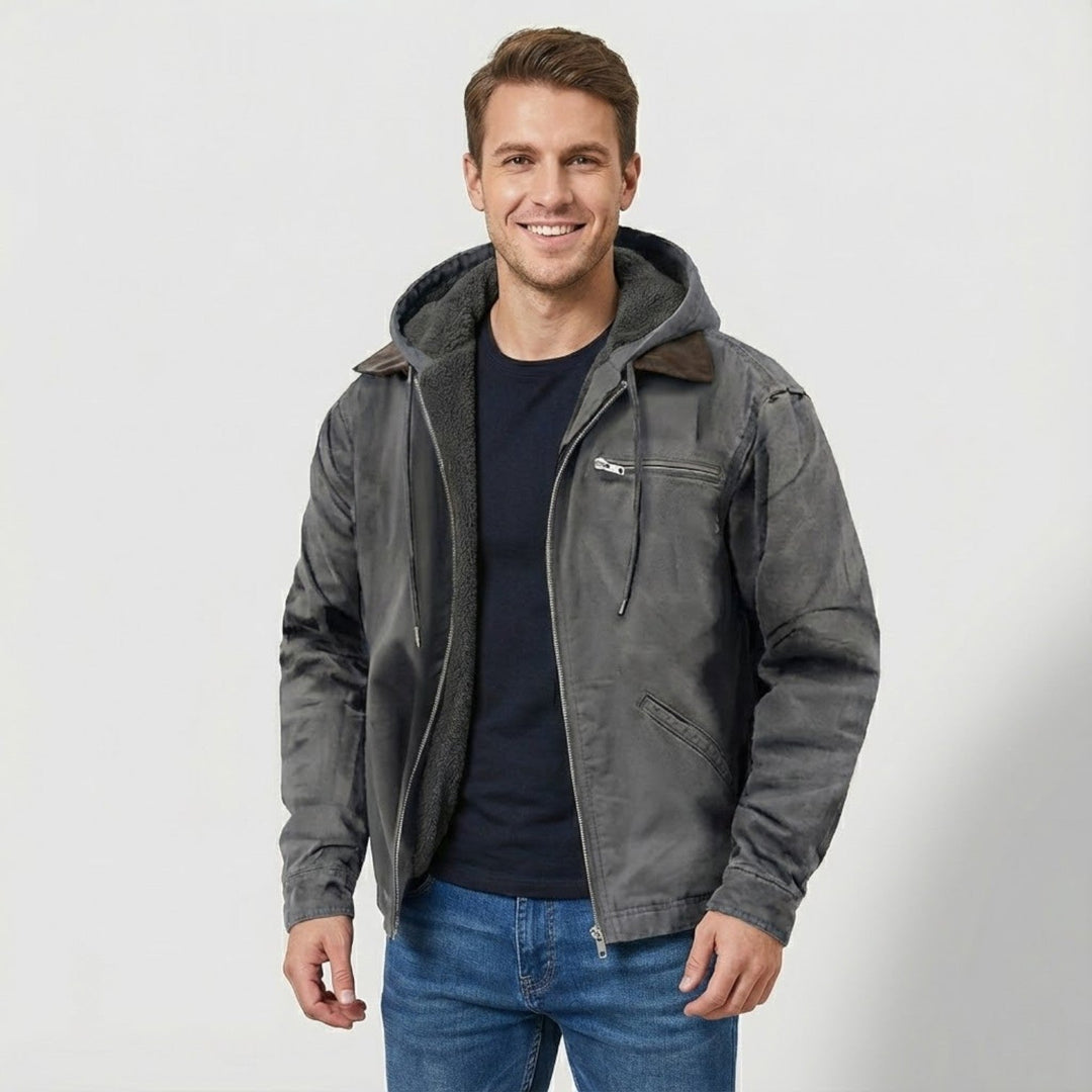 Men's Fleece Zip Hooded Jacket – Relaxed Everyday Fit